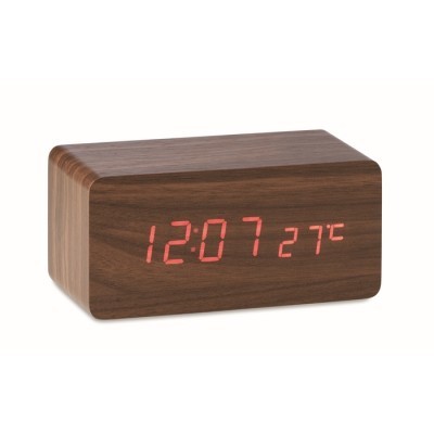 Reloj de madera con cargador personalizado